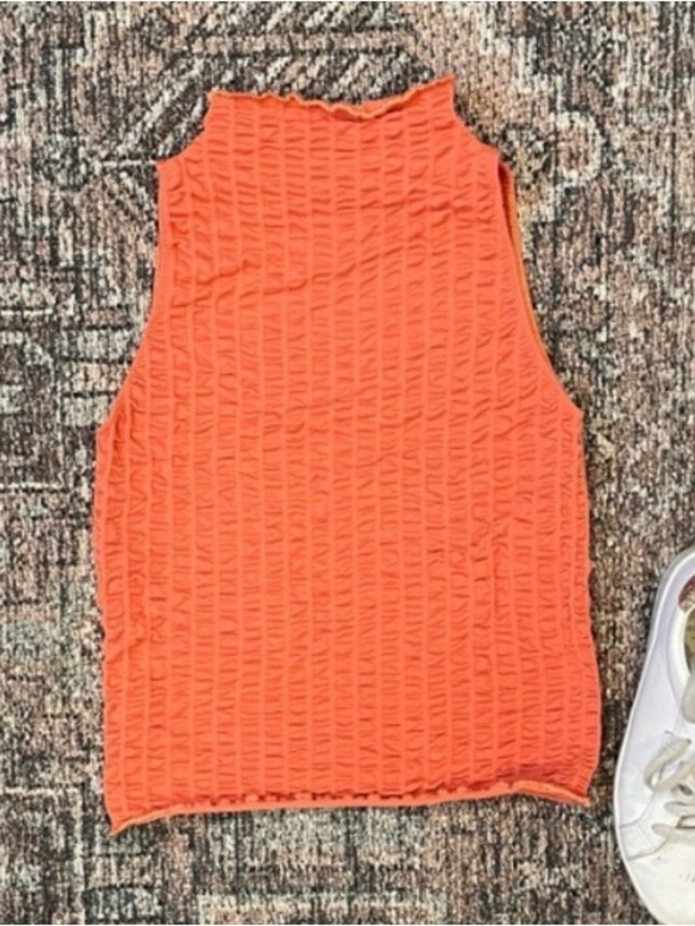 Daily Practice Anthropologie Textured Mock Neck Tank Small